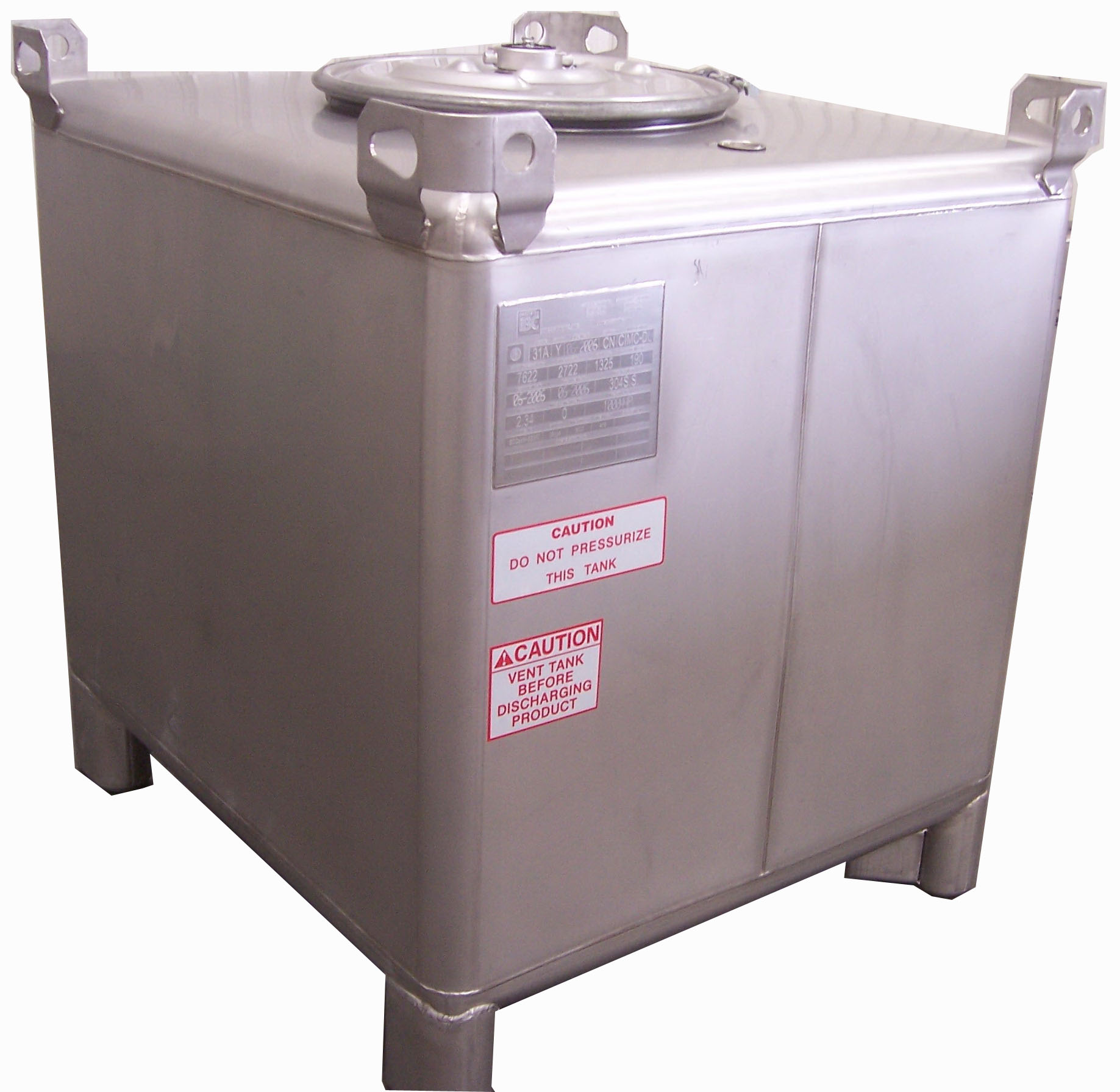 PLT-155-164-Stainless Steel Square IBC for Dangerous Liquid